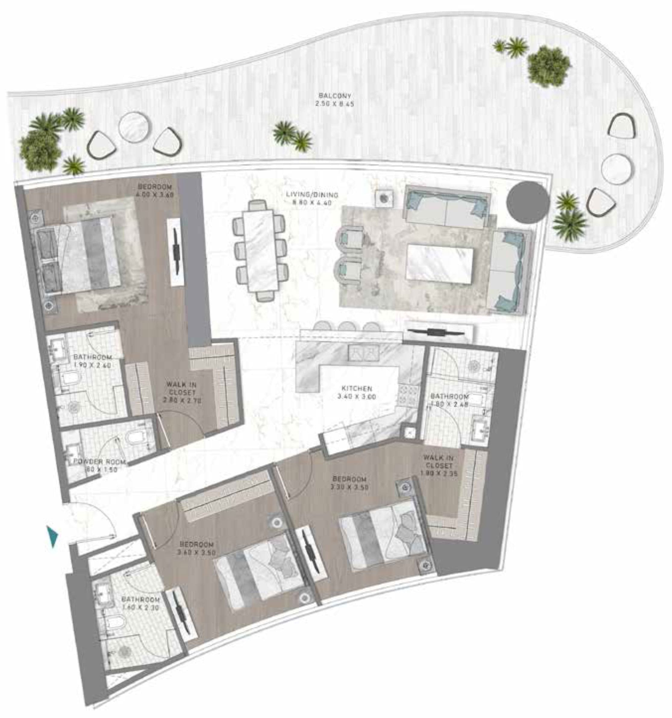 Damac Bay 2 Floor Plan