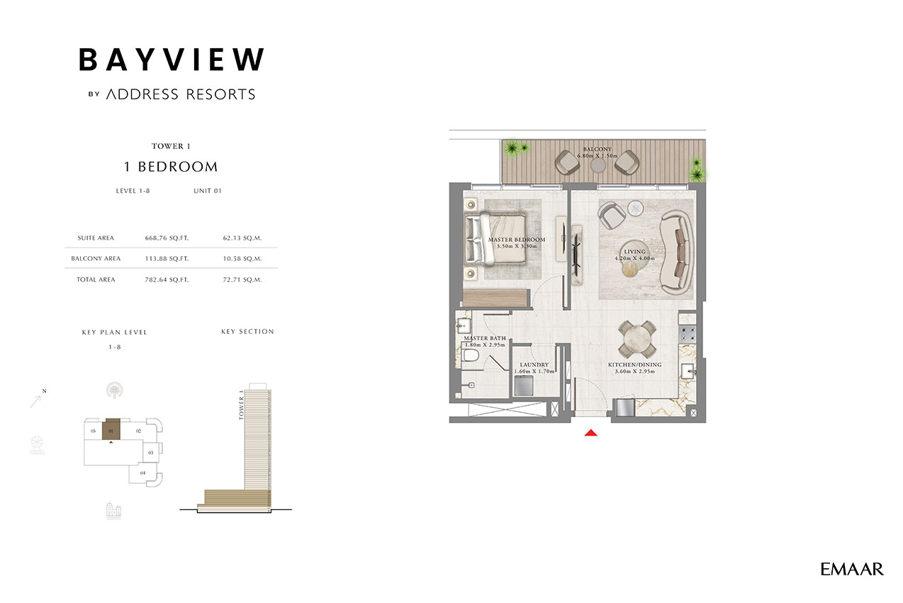 Bayview Beachfront Apartments By Emaar Address Resorts floor plan