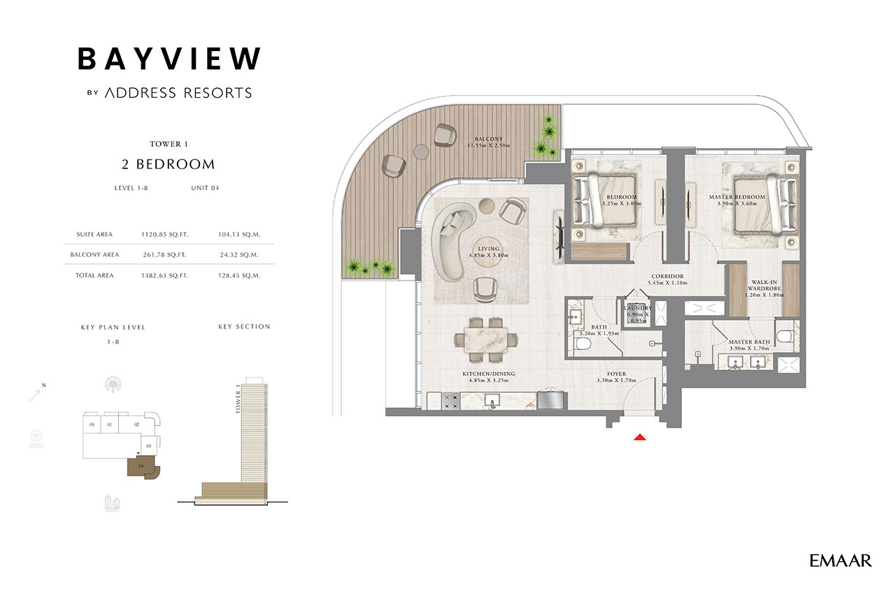 Bayview Beachfront Apartments By Emaar Address Resorts floor plan