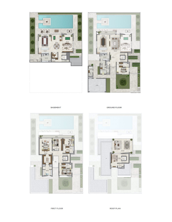 5 Bedrooms Villa Floor Plan