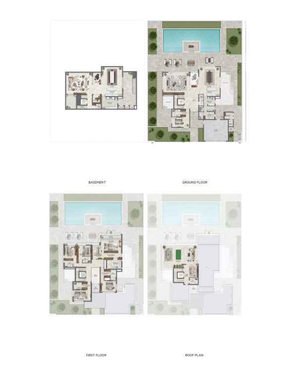 6 Bedrooms Villa Floor Plan