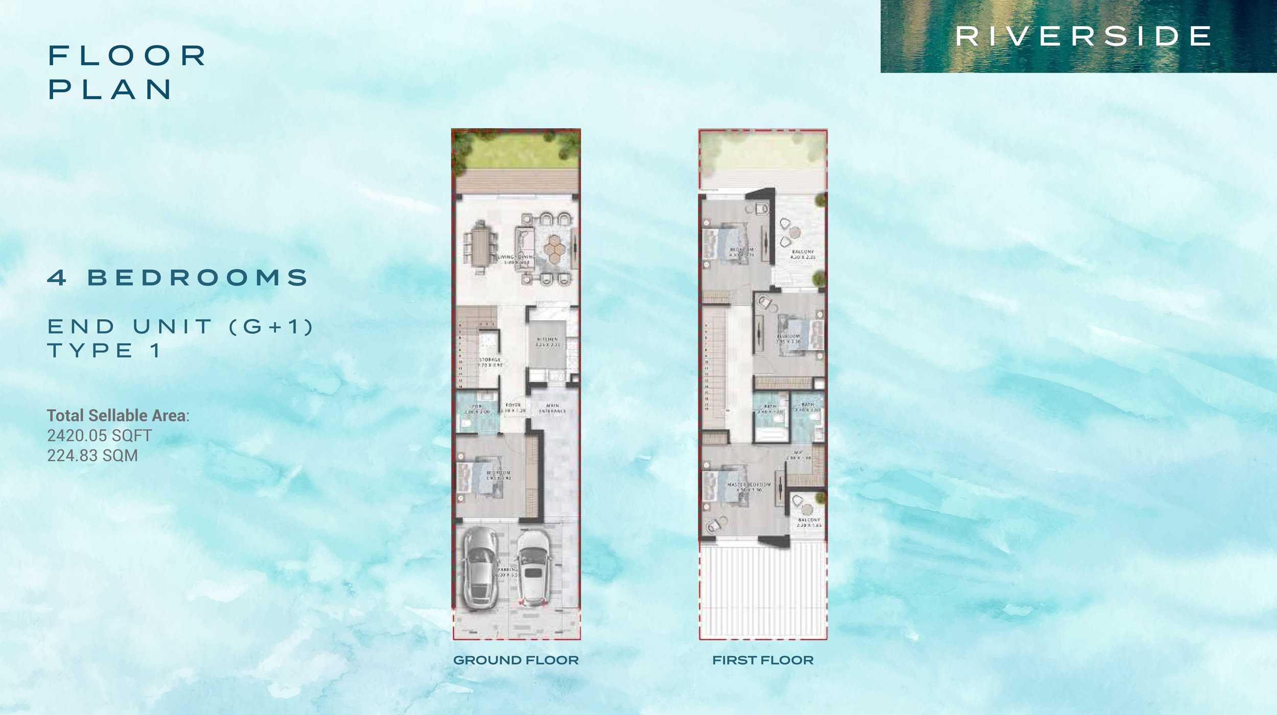 4 Bedroom Townhouses Floor Plan