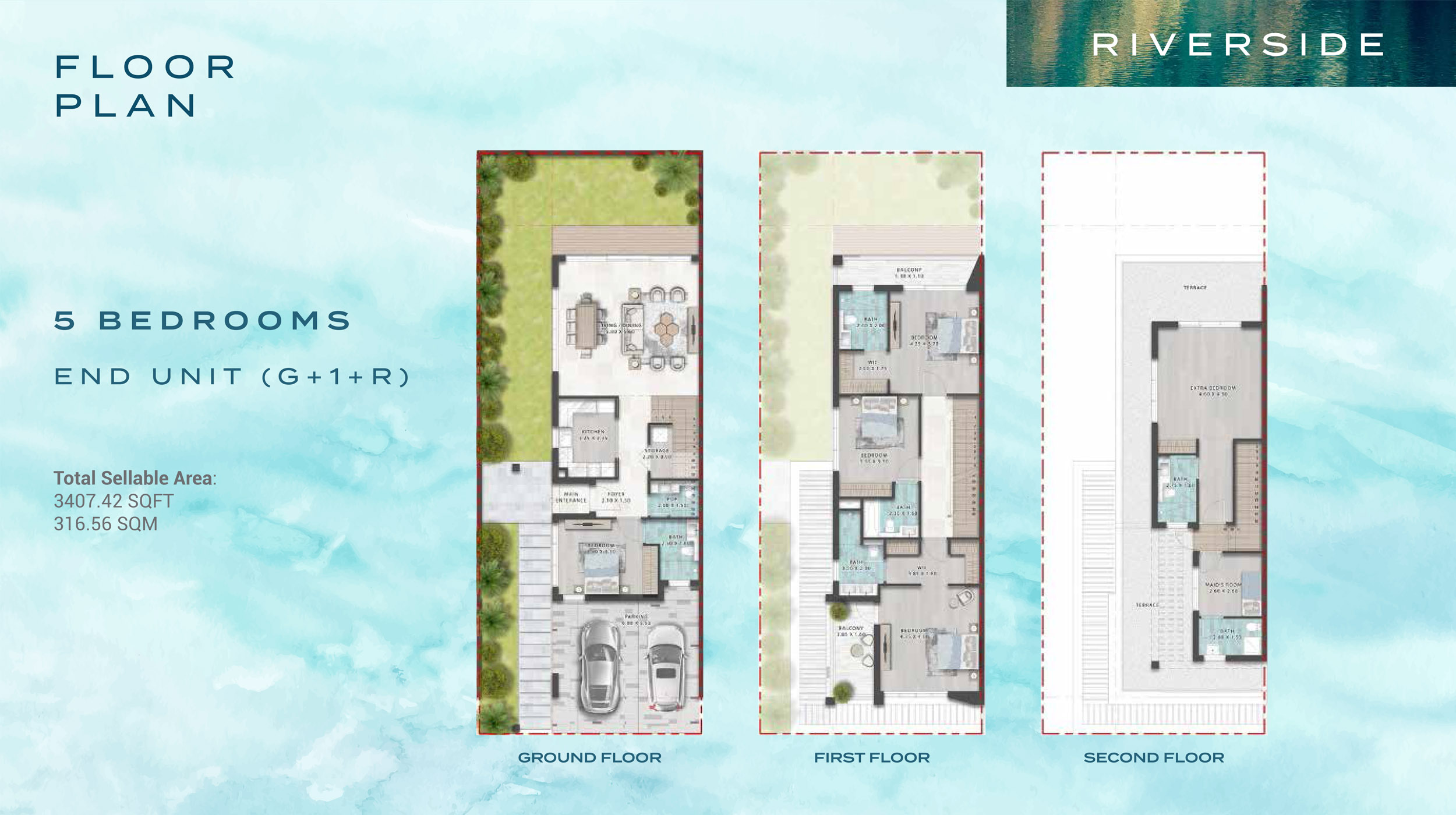 5 Bedroom Townhouses Floor Plan