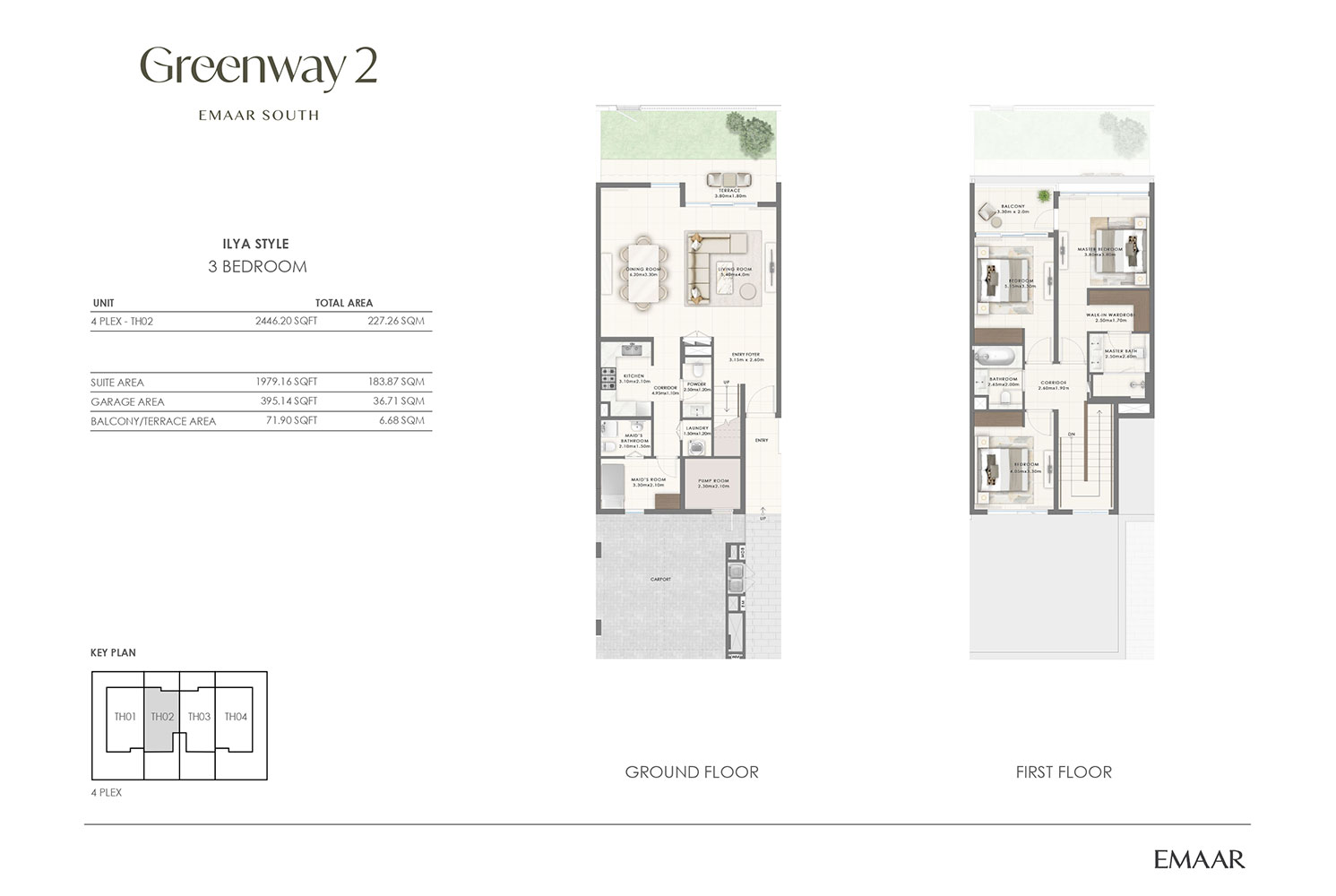 3 Bedroom Townhouses Floor Plan