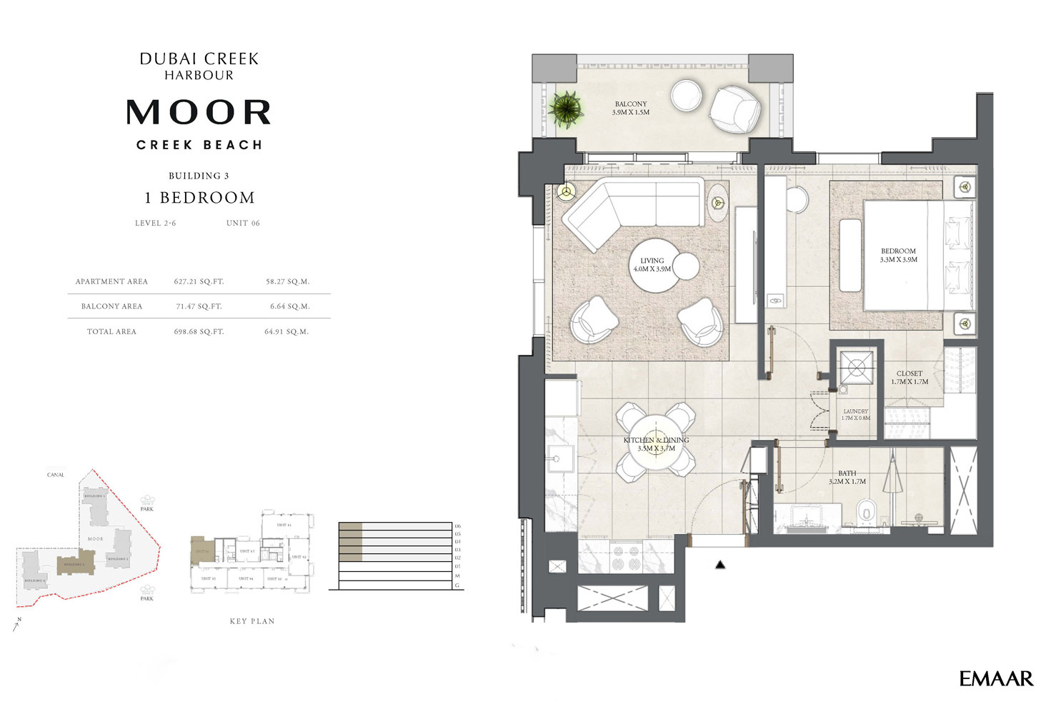 1 Bedroom Apartment Floor Plan