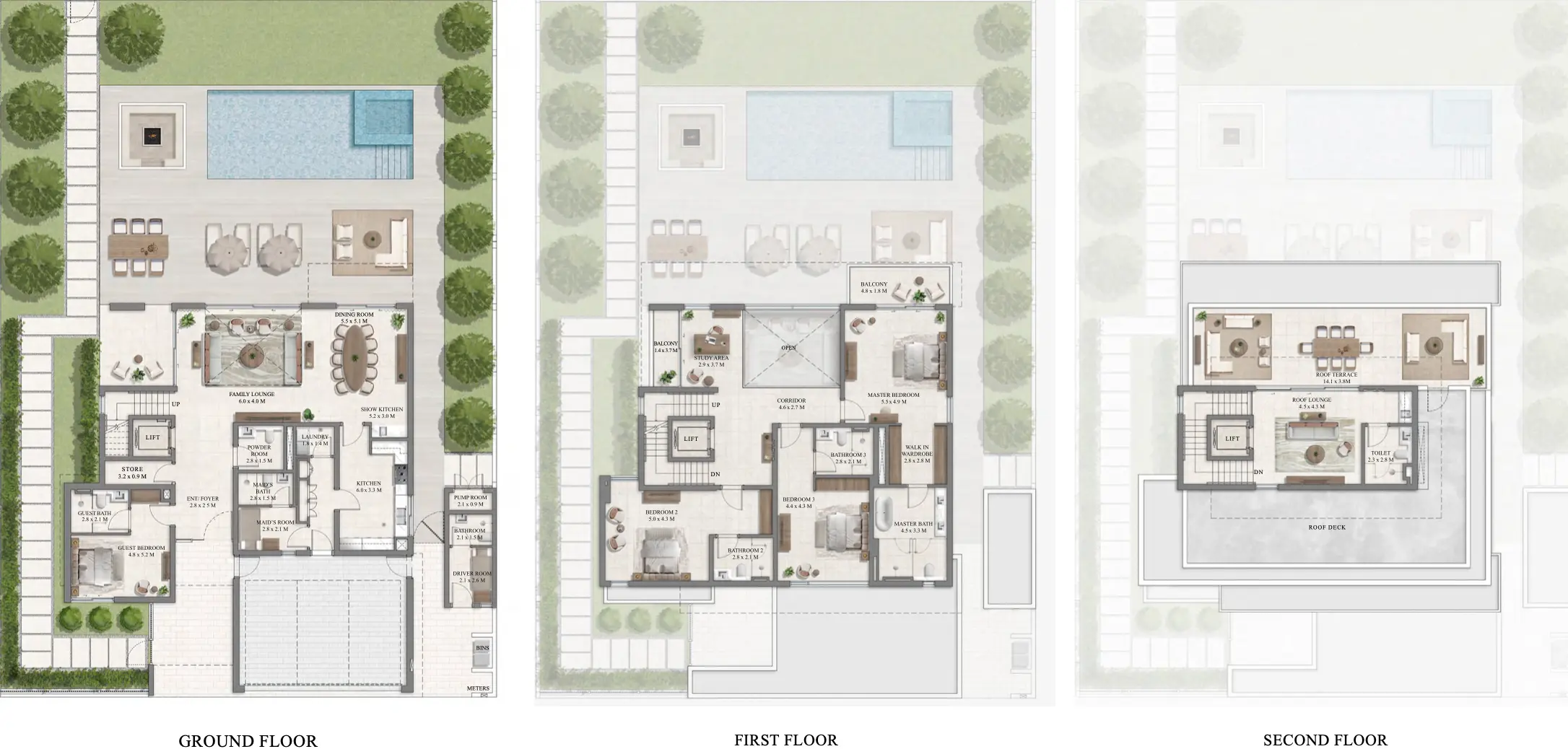 4-Bedroom Villas Floor Plan