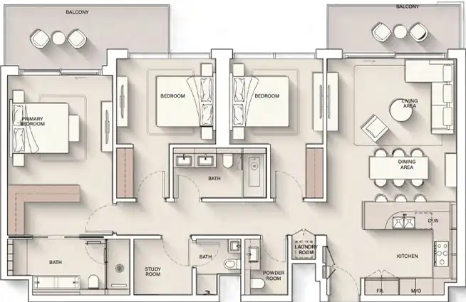 3-Bedroom Floor Plan