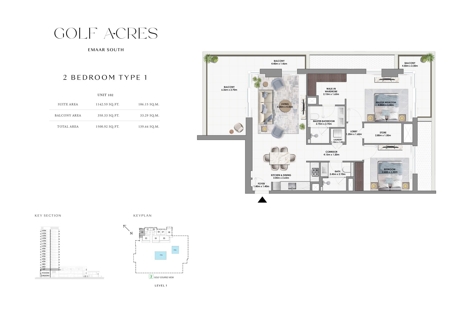 2 Bedroom Floor Plan